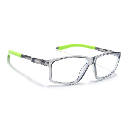 Voyage Active Transparent Grey Rectangle Eyeglasses for Men & Women - MG5692-C10