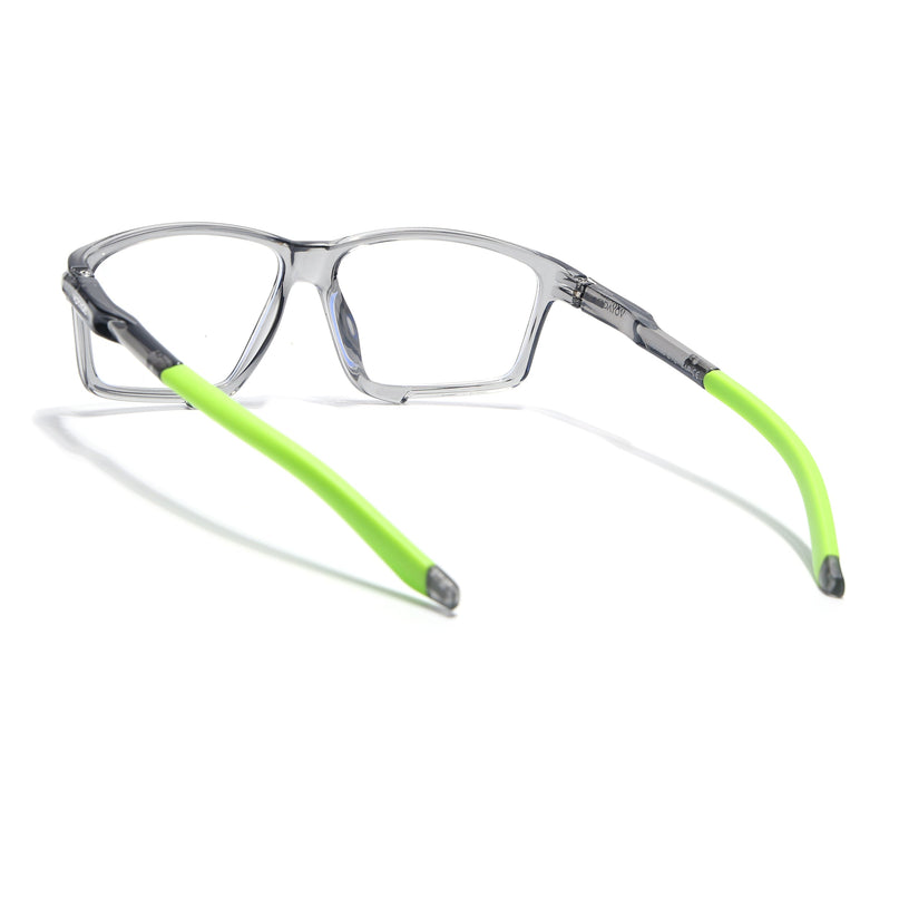 Voyage Active Transparent Grey Rectangle Eyeglasses for Men & Women - MG5692-C10