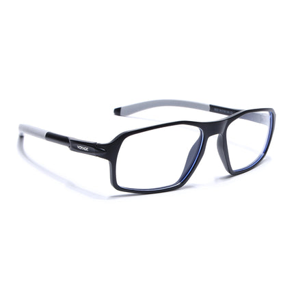 Voyage Active Black Rectangle Eyeglasses for Men & Women - MG5694-C2