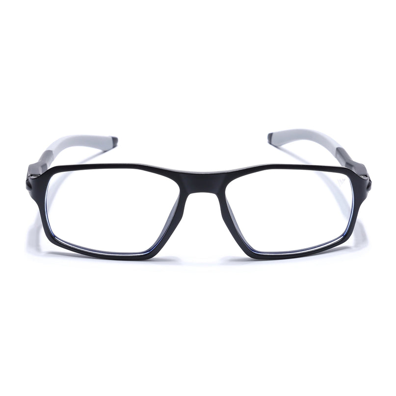 Voyage Active Black Rectangle Eyeglasses for Men & Women - MG5694-C2