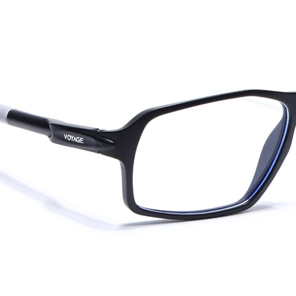 Voyage Active Black Rectangle Eyeglasses for Men & Women - MG5694-C2
