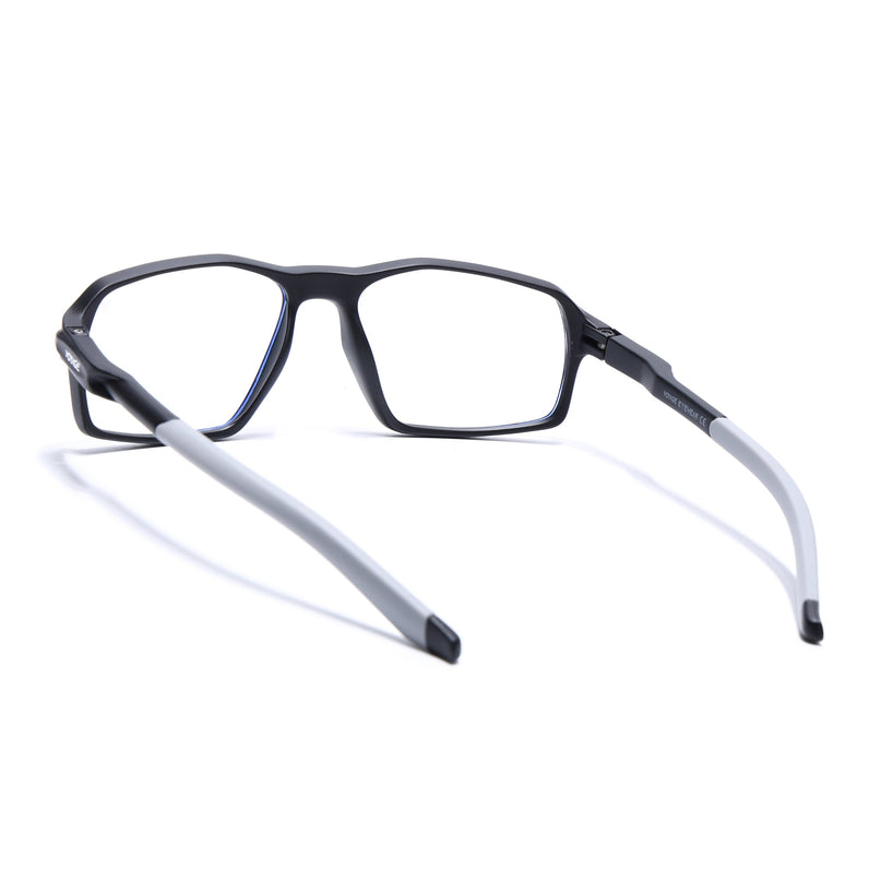 Voyage Active Black Rectangle Eyeglasses for Men & Women - MG5694-C2