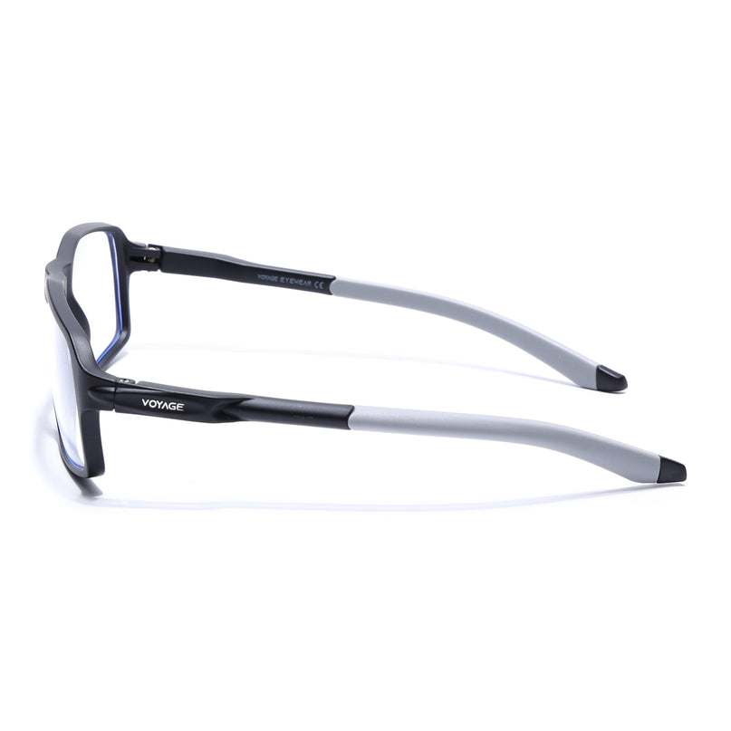 Voyage Active Black Rectangle Eyeglasses for Men & Women - MG5694-C2