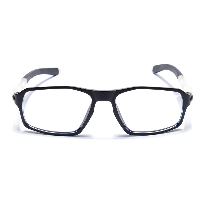 Voyage Active Black Rectangle Eyeglasses for Men & Women - MG5695-C3