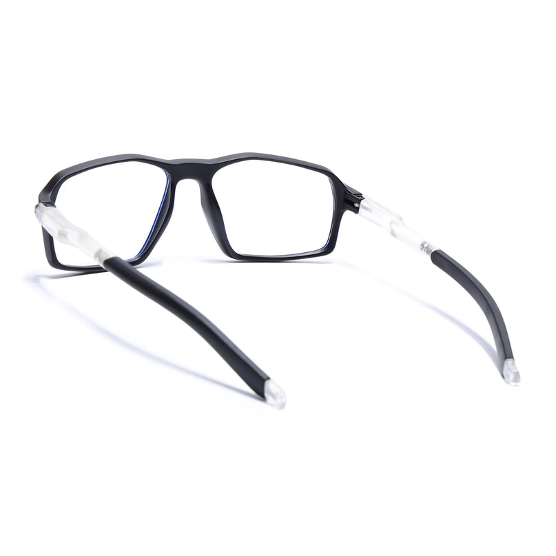 Voyage Active Black Rectangle Eyeglasses for Men & Women - MG5695-C3