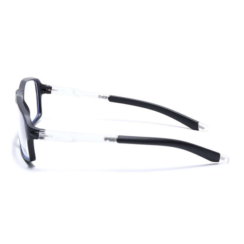 Voyage Active Black Rectangle Eyeglasses for Men & Women - MG5695-C3