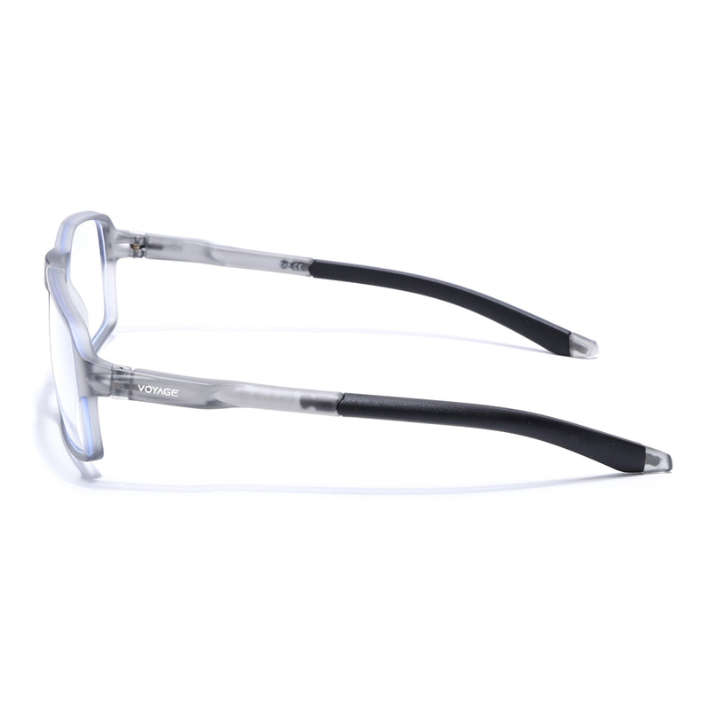 Voyage Active Grey Rectangle Eyeglasses for Men & Women - MG5696-C4