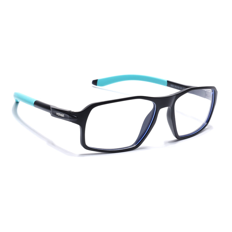 Voyage Active Black Rectangle Eyeglasses for Men & Women - MG5697-C5