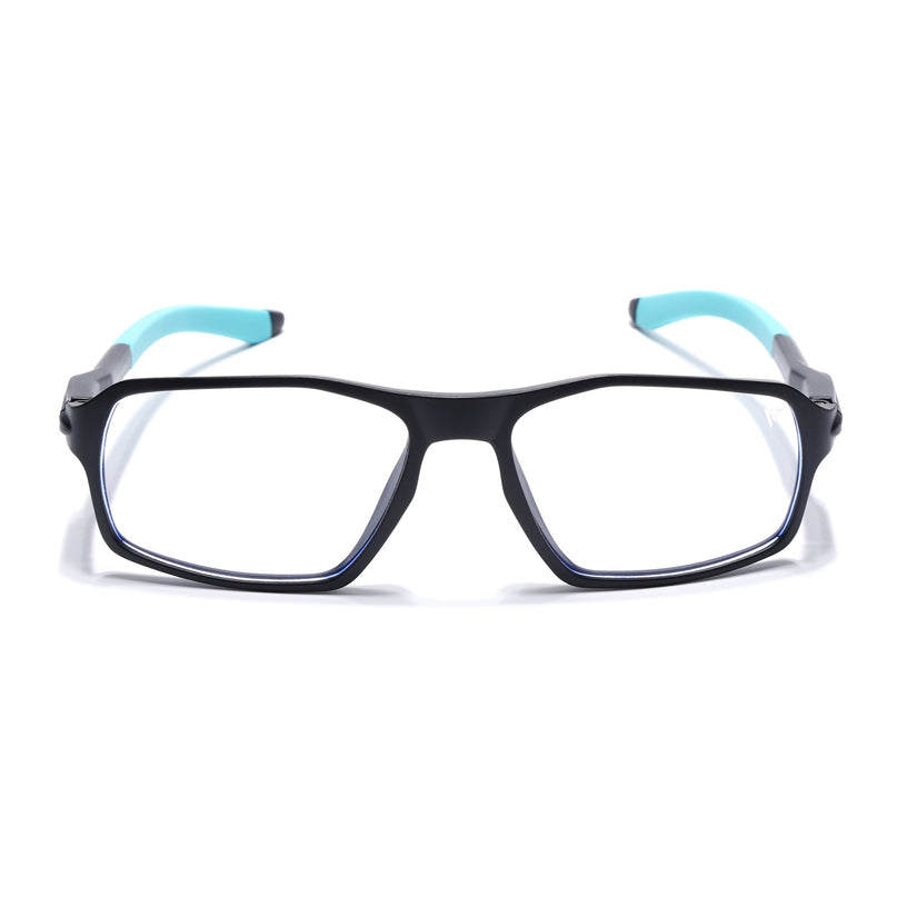 Voyage Active Black Rectangle Eyeglasses for Men & Women - MG5697-C5