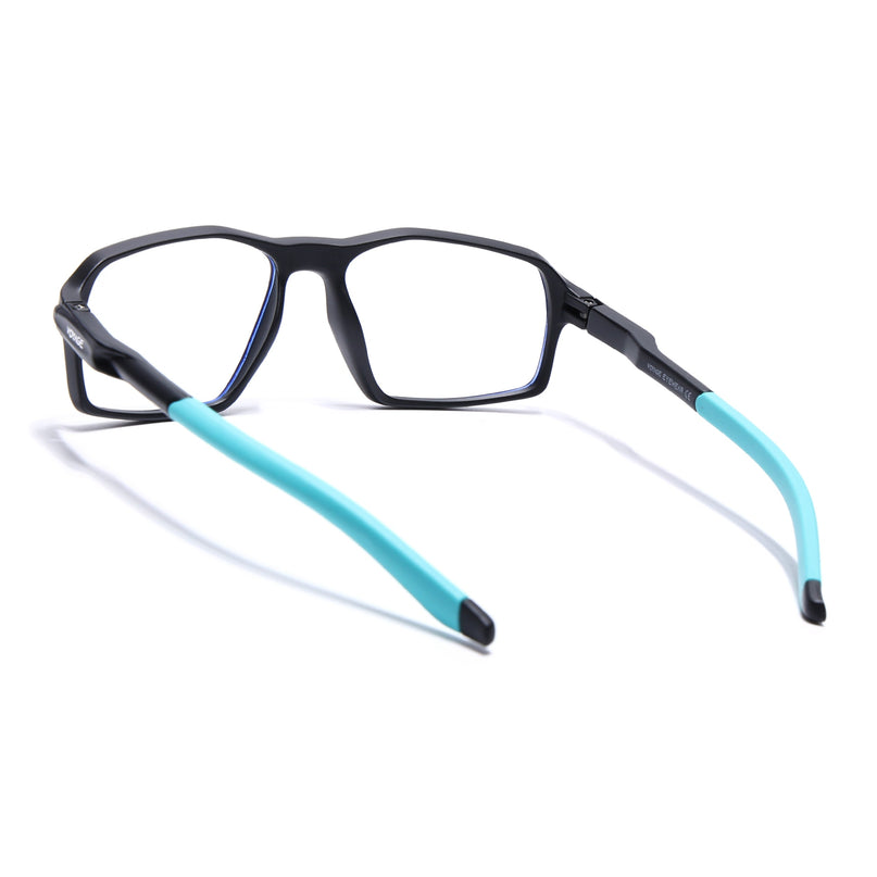 Voyage Active Black Rectangle Eyeglasses for Men & Women - MG5697-C5