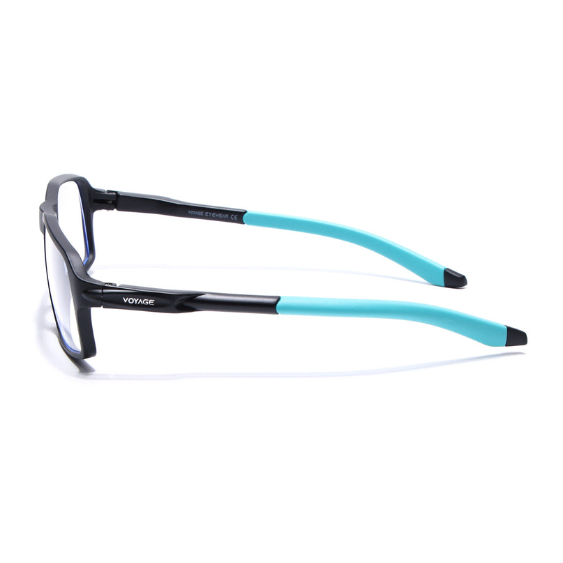 Voyage Active Black Rectangle Eyeglasses for Men & Women - MG5697-C5