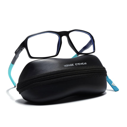 Voyage Active Black Rectangle Eyeglasses for Men & Women - MG5697-C5