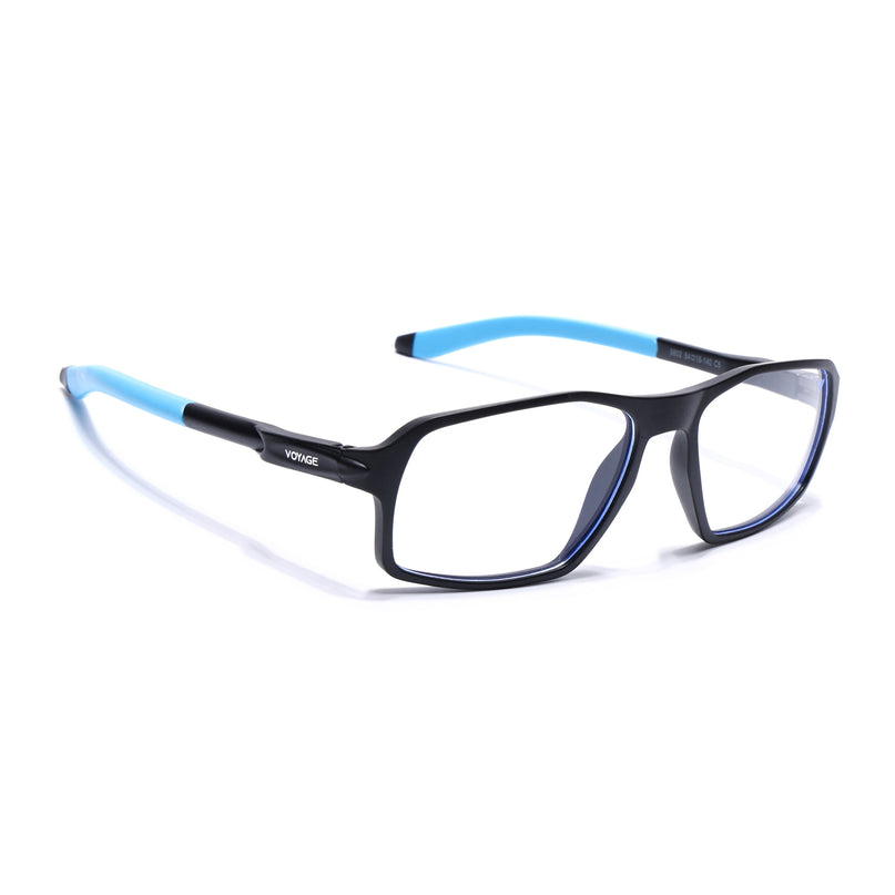 Voyage Active Black Rectangle Eyeglasses for Men & Women - MG5698-C6