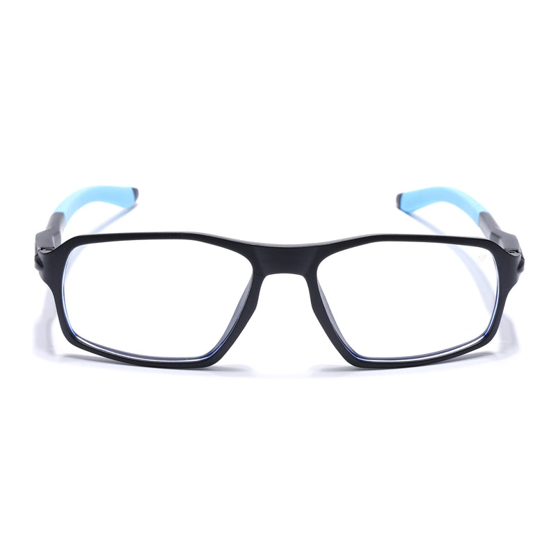Voyage Active Black Rectangle Eyeglasses for Men & Women - MG5698-C6