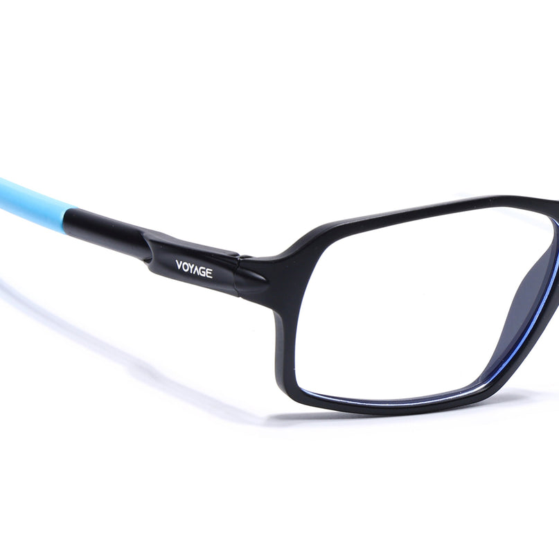 Voyage Active Black Rectangle Eyeglasses for Men & Women - MG5698-C6