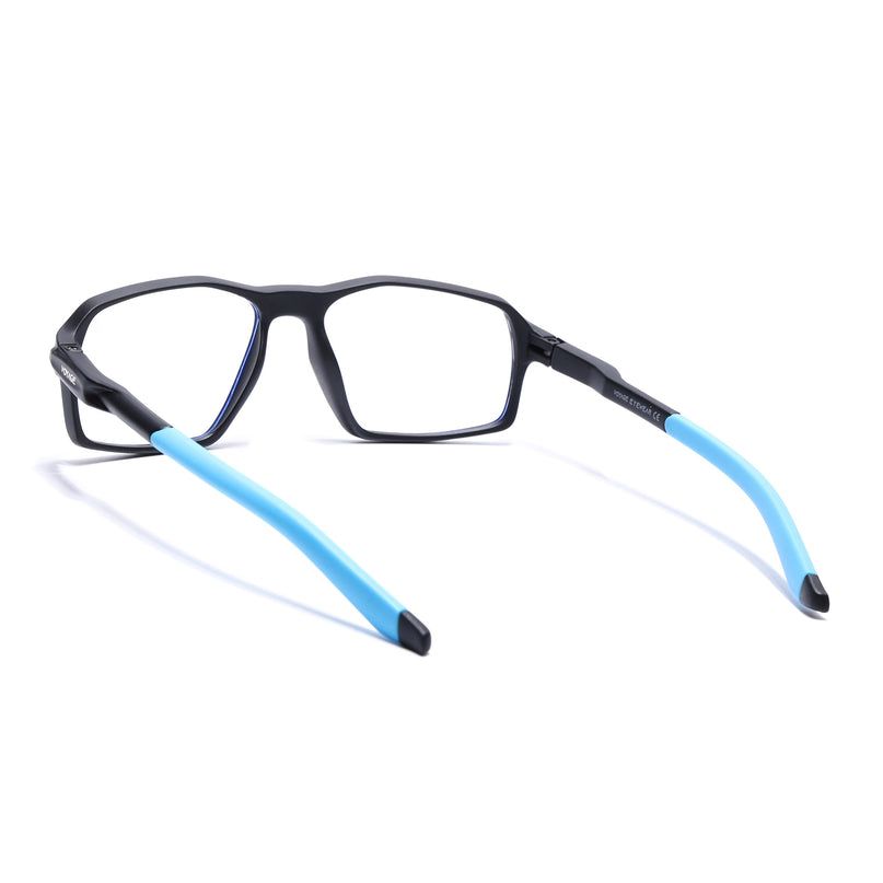 Voyage Active Black Rectangle Eyeglasses for Men & Women - MG5698-C6
