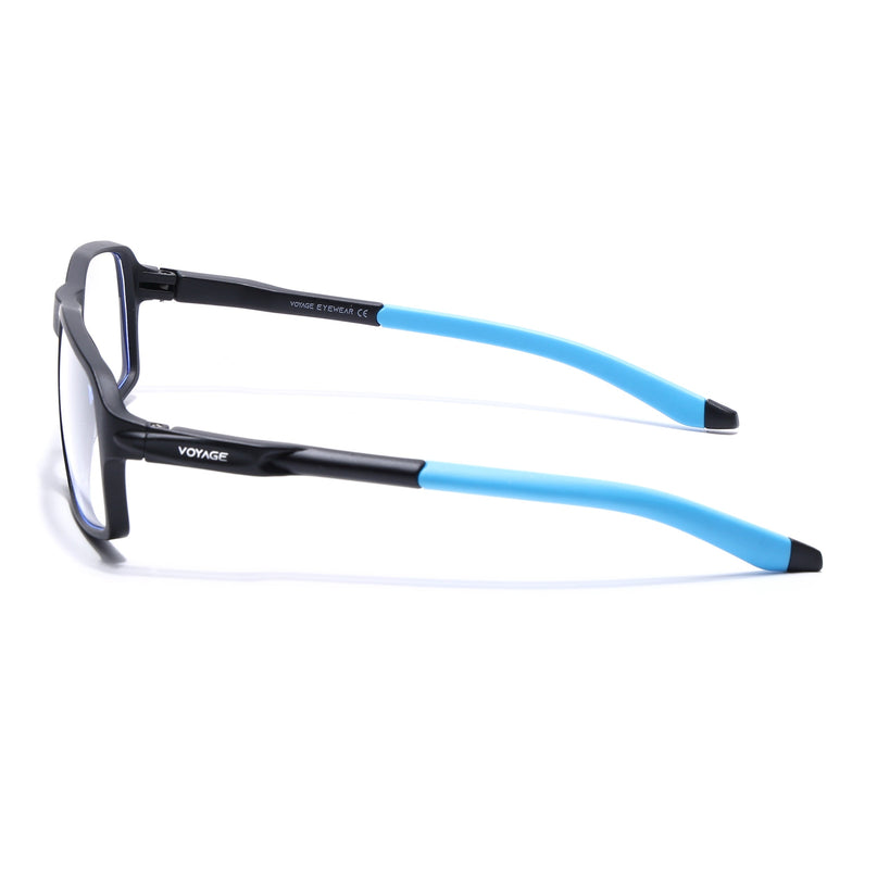 Voyage Active Black Rectangle Eyeglasses for Men & Women - MG5698-C6