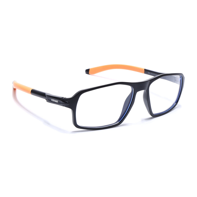 Voyage Active Black Rectangle Eyeglasses for Men & Women - MG5699-C7