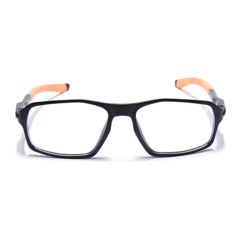 Voyage Active Black Rectangle Eyeglasses for Men & Women - MG5699-C7