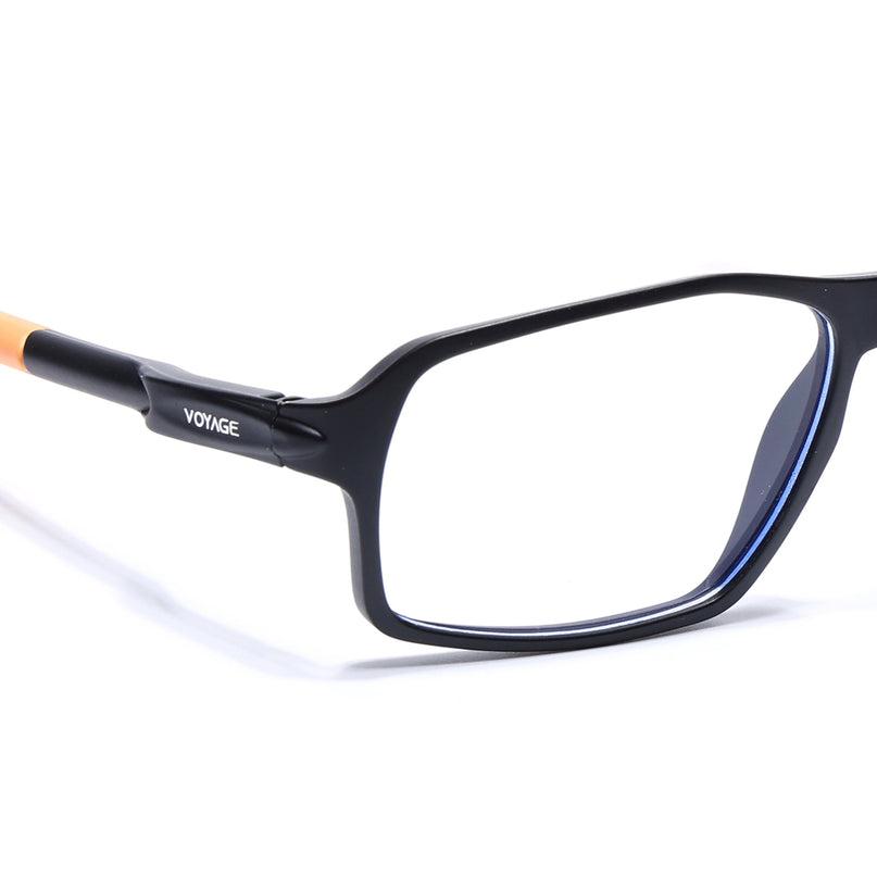 Voyage Active Black Rectangle Eyeglasses for Men & Women - MG5699-C7