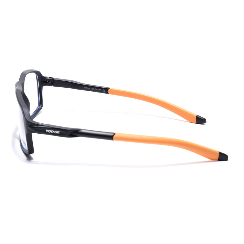 Voyage Active Black Rectangle Eyeglasses for Men & Women - MG5699-C7