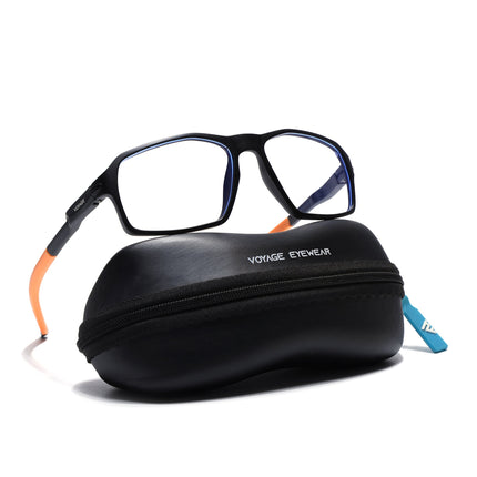 Voyage Active Black Rectangle Eyeglasses for Men & Women - MG5699-C7