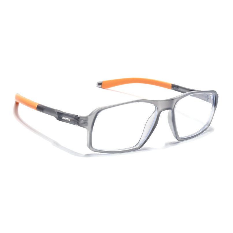 Voyage Active Grey Rectangle Eyeglasses for Men & Women - MG5700-C8