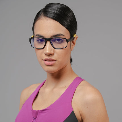 Voyage Active Black Rectangle Eyeglasses for Men & Women - MG5701-C9