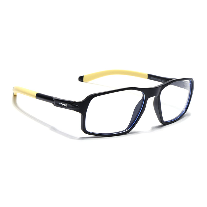 Voyage Active Black Rectangle Eyeglasses for Men & Women - MG5701-C9