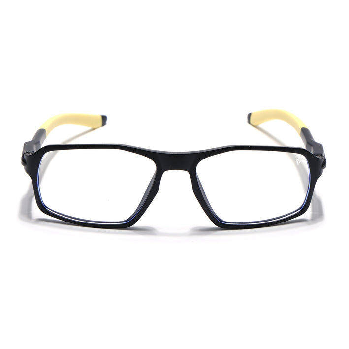 Voyage Active Black Rectangle Eyeglasses for Men & Women - MG5701-C9