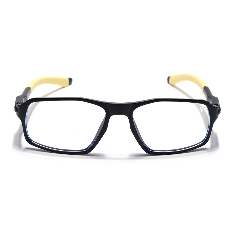 Voyage Active Black Rectangle Eyeglasses for Men & Women - MG5701-C9