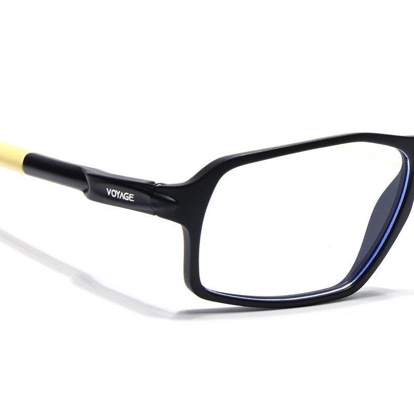 Voyage Active Black Rectangle Eyeglasses for Men & Women - MG5701-C9