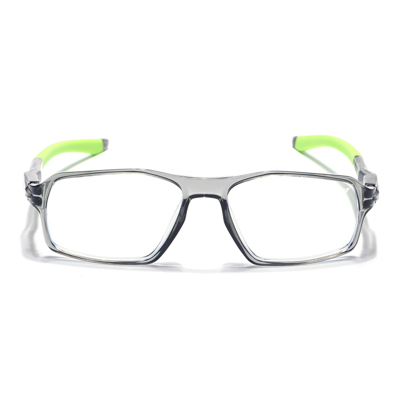 Voyage Active Transparent Grey Rectangle Eyeglasses for Men & Women - MG5702-C10