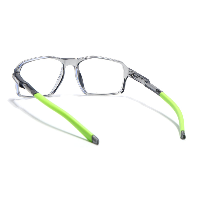 Voyage Active Transparent Grey Rectangle Eyeglasses for Men & Women - MG5702-C10