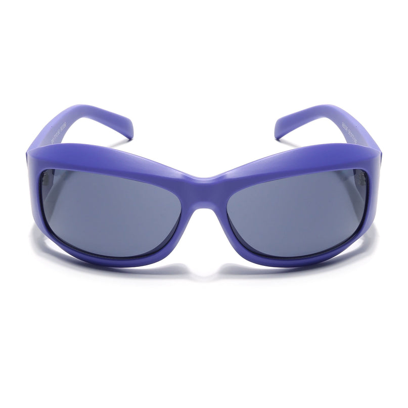 Eyejack Blue Wrap Around Sunglasses for Men & Women (98036CL1082)