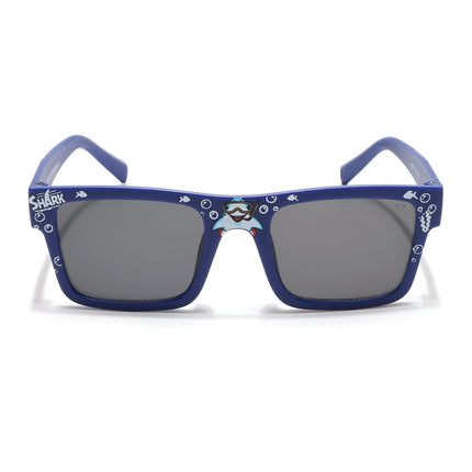Voyage Sea Safari Square Sunglasses for Kids (Shark)-6 yrs To 12 yrs (Grey Lens | Blue Frame - MG6590)