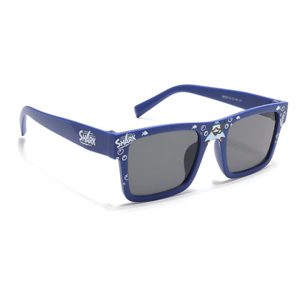 Voyage Sea Safari Square Sunglasses for Kids (Shark)-6 yrs To 12 yrs (Grey Lens | Blue Frame - MG6590)