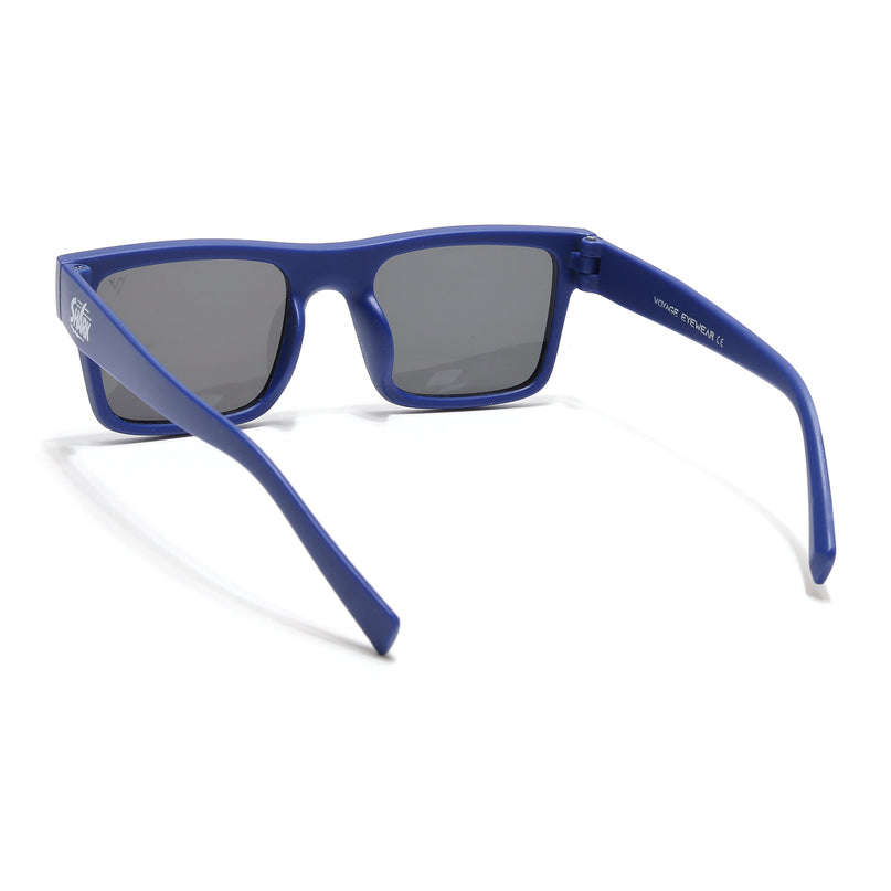 Voyage Sea Safari Square Sunglasses for Kids (Shark)-6 yrs To 12 yrs (Grey Lens | Blue Frame - MG6590)