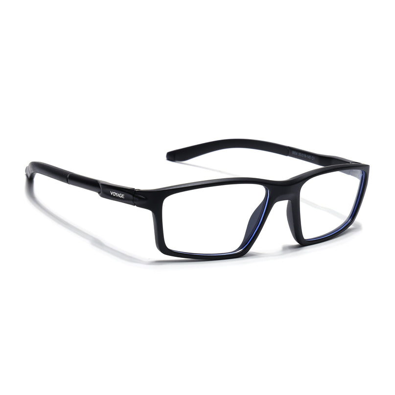 Voyage Active Black Rectangle Eyeglasses for Men & Women - MG5703-C1