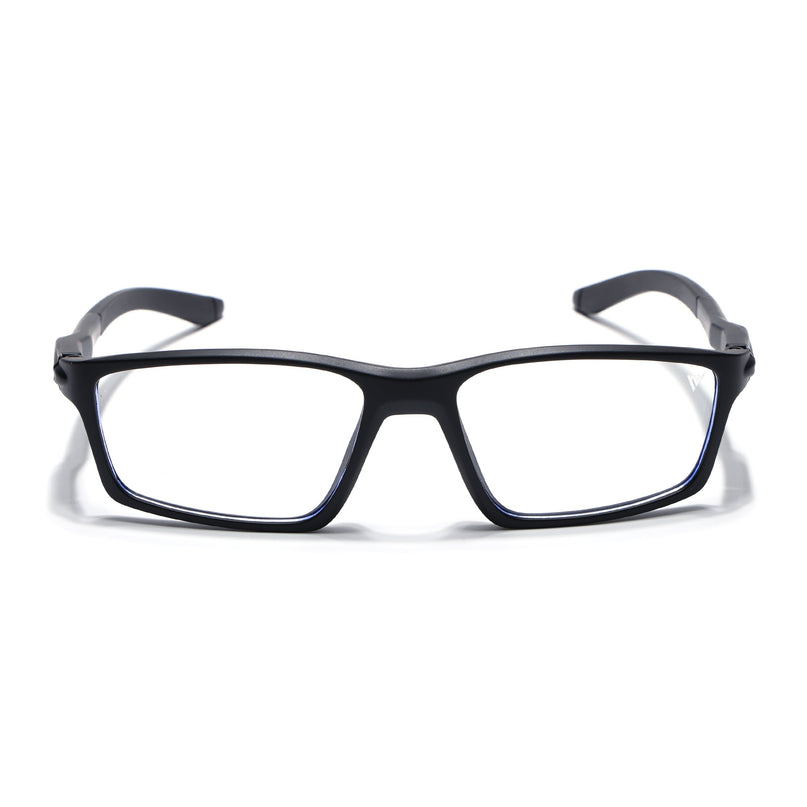 Voyage Active Black Rectangle Eyeglasses for Men & Women - MG5703-C1