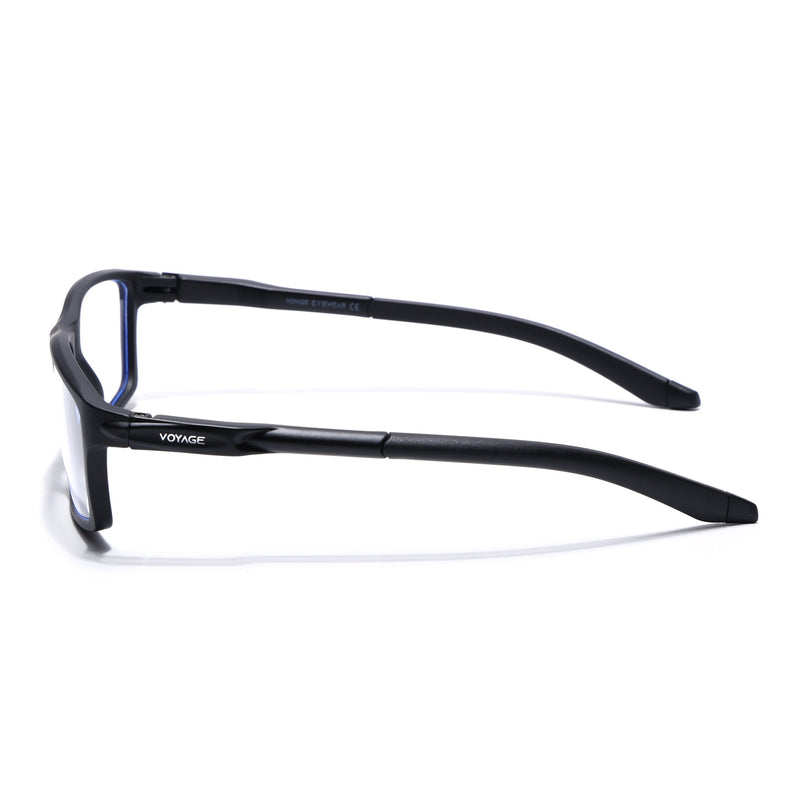 Voyage Active Black Rectangle Eyeglasses for Men & Women - MG5703-C1