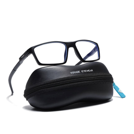 Voyage Active Black Rectangle Eyeglasses for Men & Women - MG5703-C1