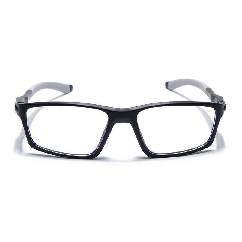 Voyage Active Black Rectangle Eyeglasses for Men & Women - MG5704-C2