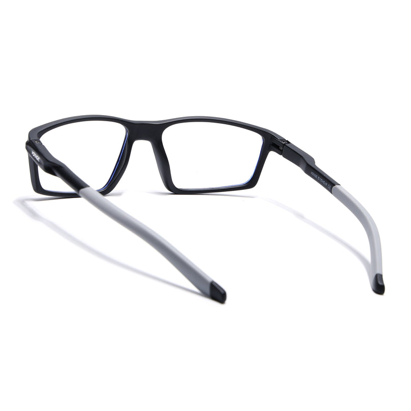 Voyage Active Black Rectangle Eyeglasses for Men & Women - MG5704-C2
