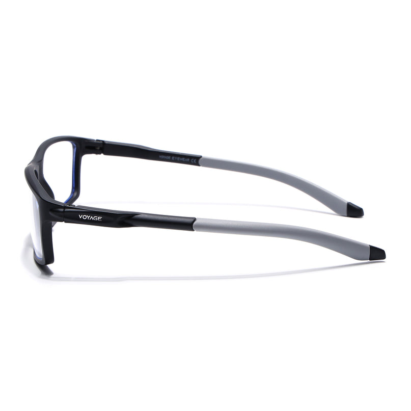 Voyage Active Black Rectangle Eyeglasses for Men & Women - MG5704-C2