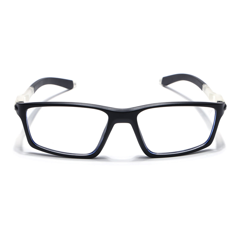 Voyage Active Black Rectangle Eyeglasses for Men & Women - MG5705-C3