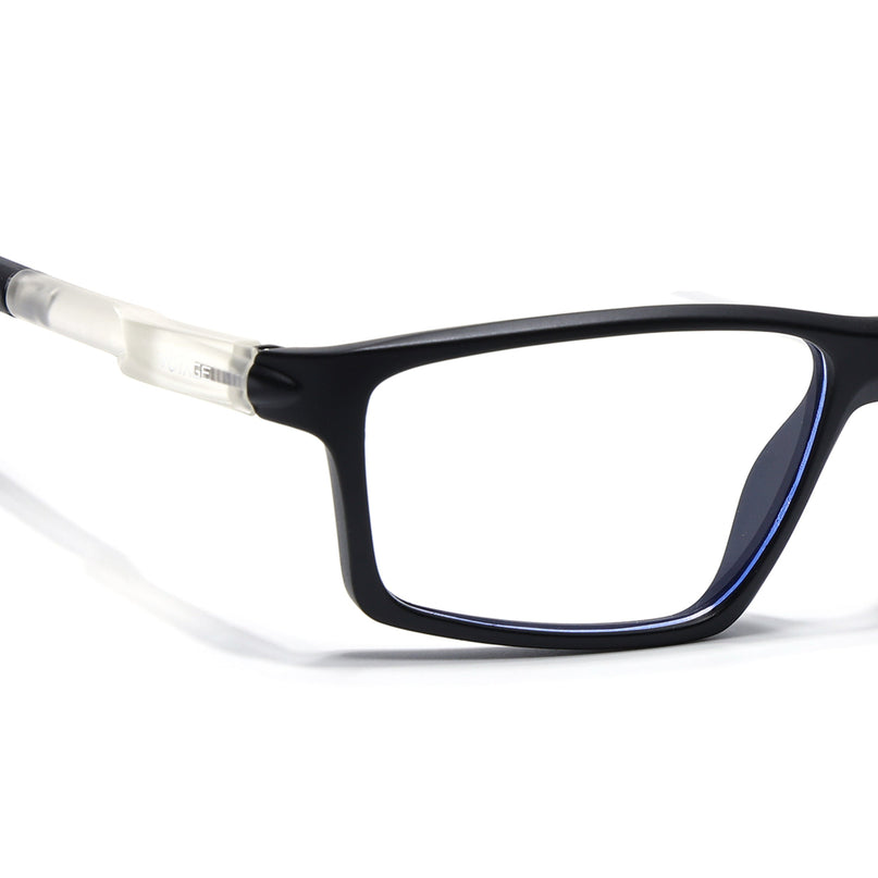 Voyage Active Black Rectangle Eyeglasses for Men & Women - MG5705-C3
