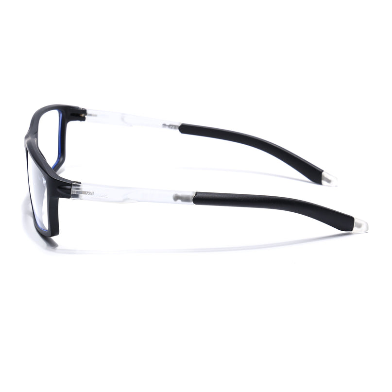 Voyage Active Black Rectangle Eyeglasses for Men & Women - MG5705-C3