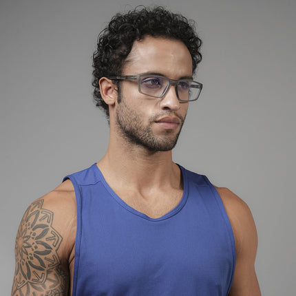 Voyage Active Grey Rectangle Eyeglasses for Men & Women - MG5706-C4
