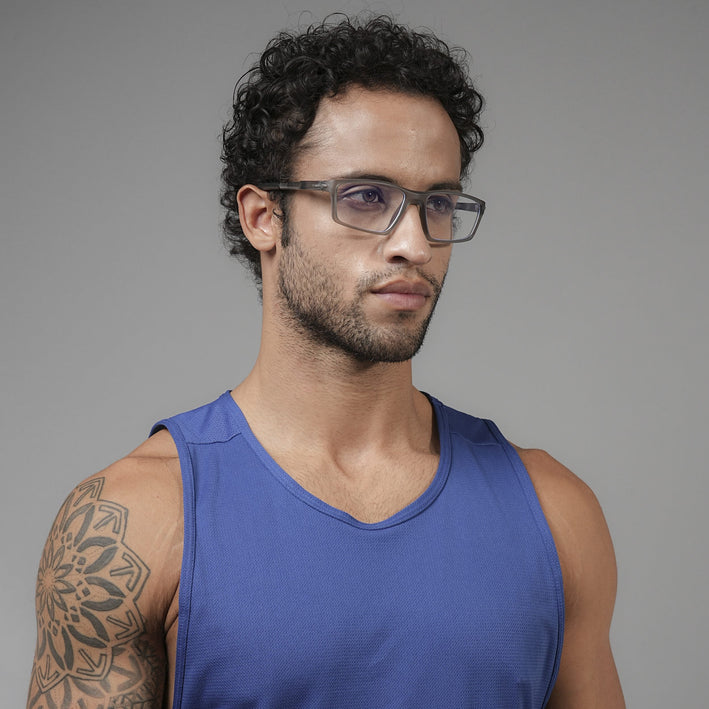 Voyage Active Grey Rectangle Eyeglasses for Men & Women - MG5706-C4